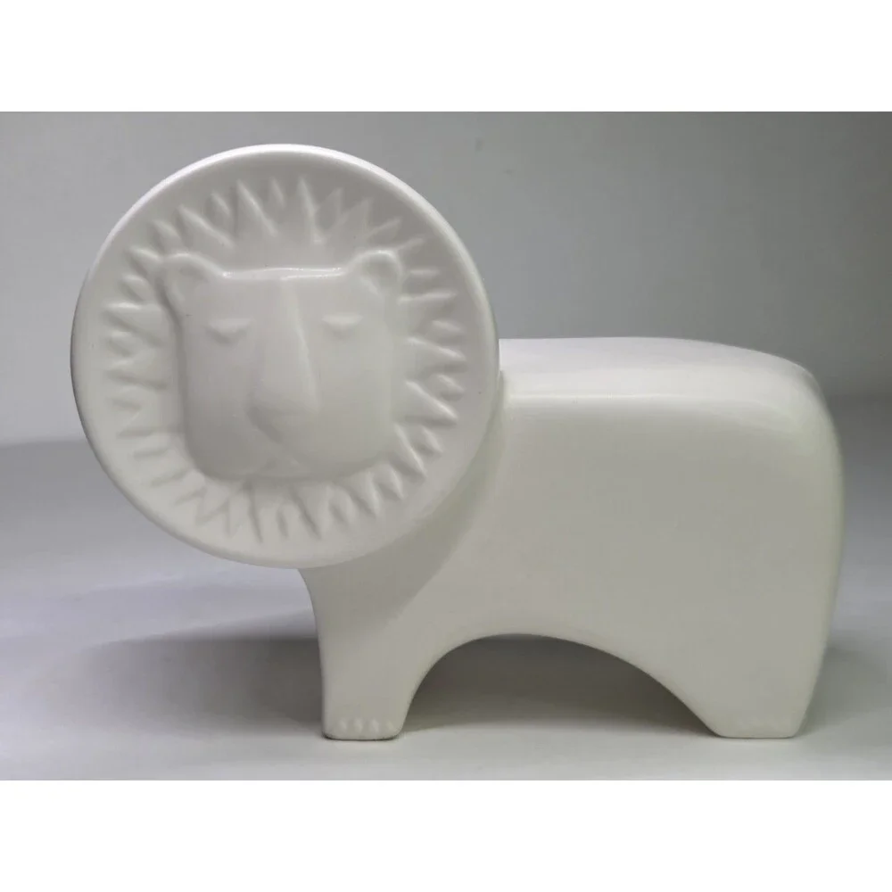 Jonathan Adler for PartyLite Ceramic Lion Votive Candle Holder White 5